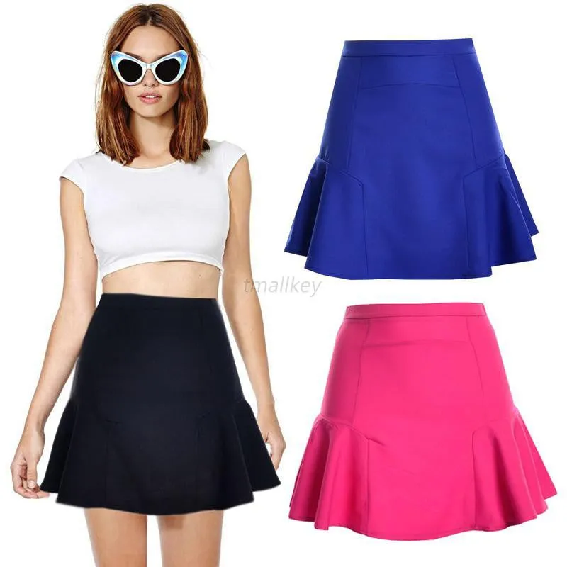 Womens Fishtail Work Party Sheath Pencil Mini Skirts Plus Size S-XXL NW