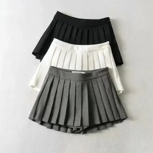 Women's High Waist A-line Mini Pleated Skirt