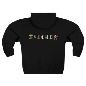 Women's Teacher Objects Heart Full Zip Hoodie