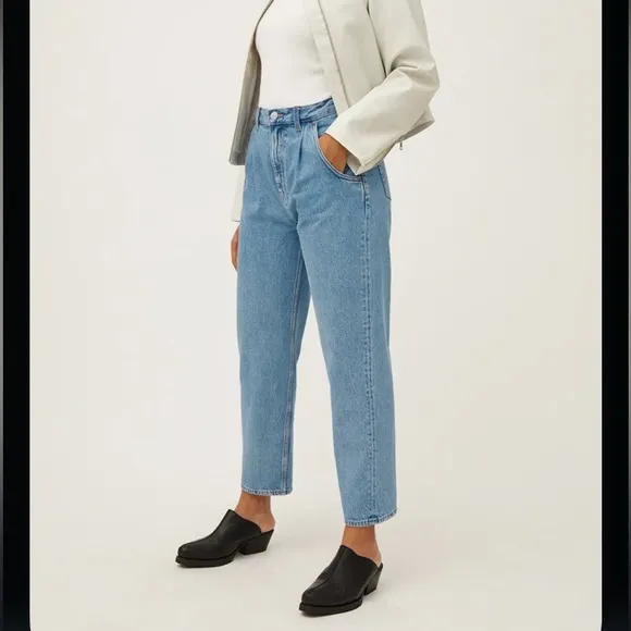 Women's Weekday Frame Pleat Denim Trousers Size 27