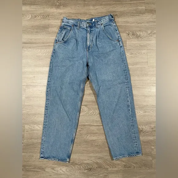 Women's Weekday Frame Pleat Denim Trousers Size 27