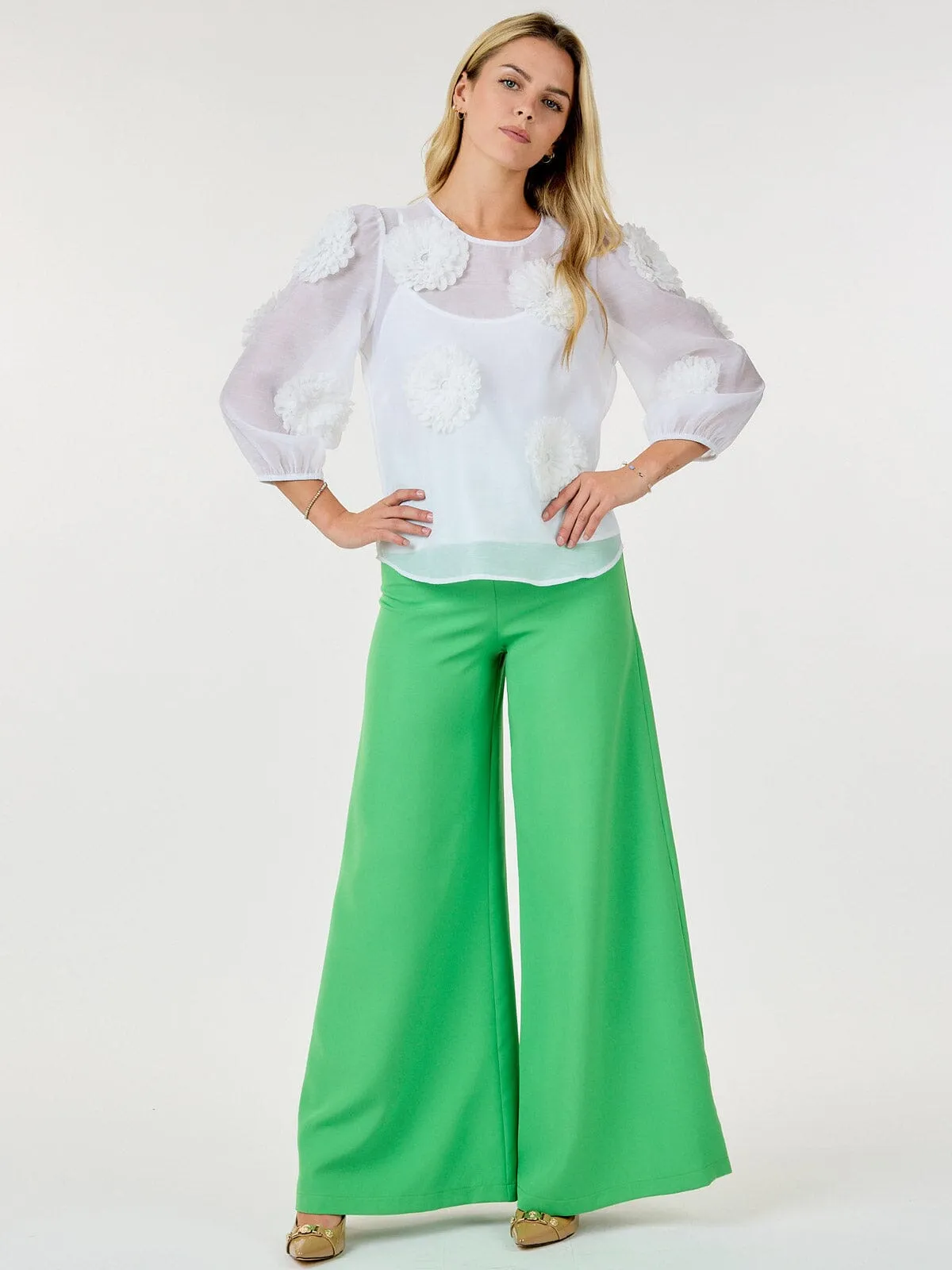 WOMEN'S ZIP UP WIDE LEG PALAZZO PANTS