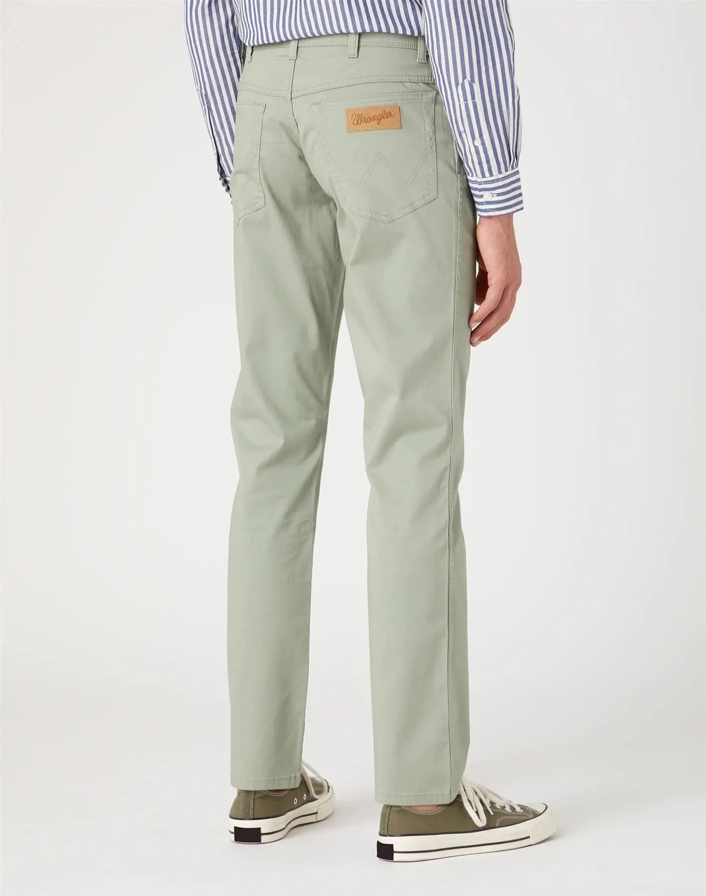 Wrangler Texas Slim Chino in Sea Grass Colour Waist Size 34 to 46