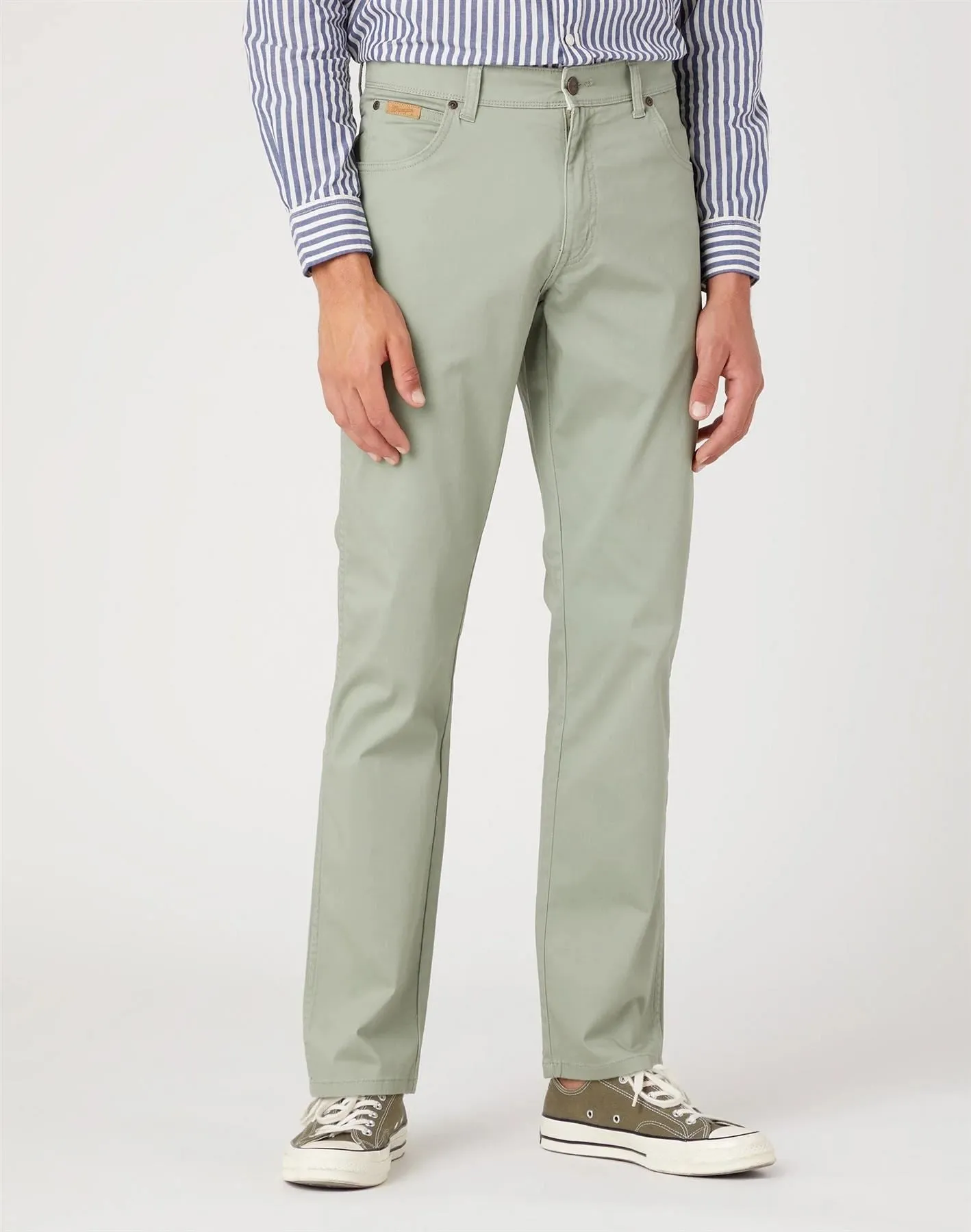 Wrangler Texas Slim Chino in Sea Grass Colour Waist Size 34 to 46
