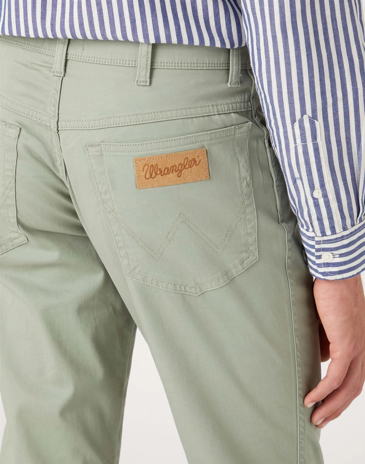 Wrangler Texas Slim Chino in Sea Grass Colour Waist Size 34 to 46