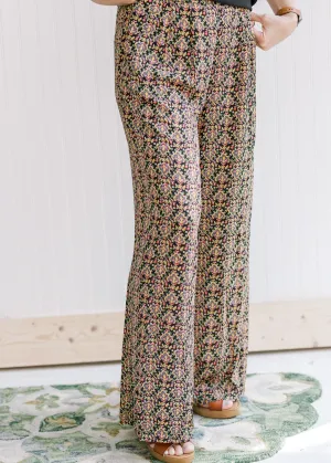X Bold Move Black Patterned Wide Leg Pant