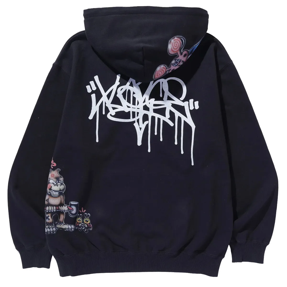 Xlarge - Painting Zip Up Hoodie Black