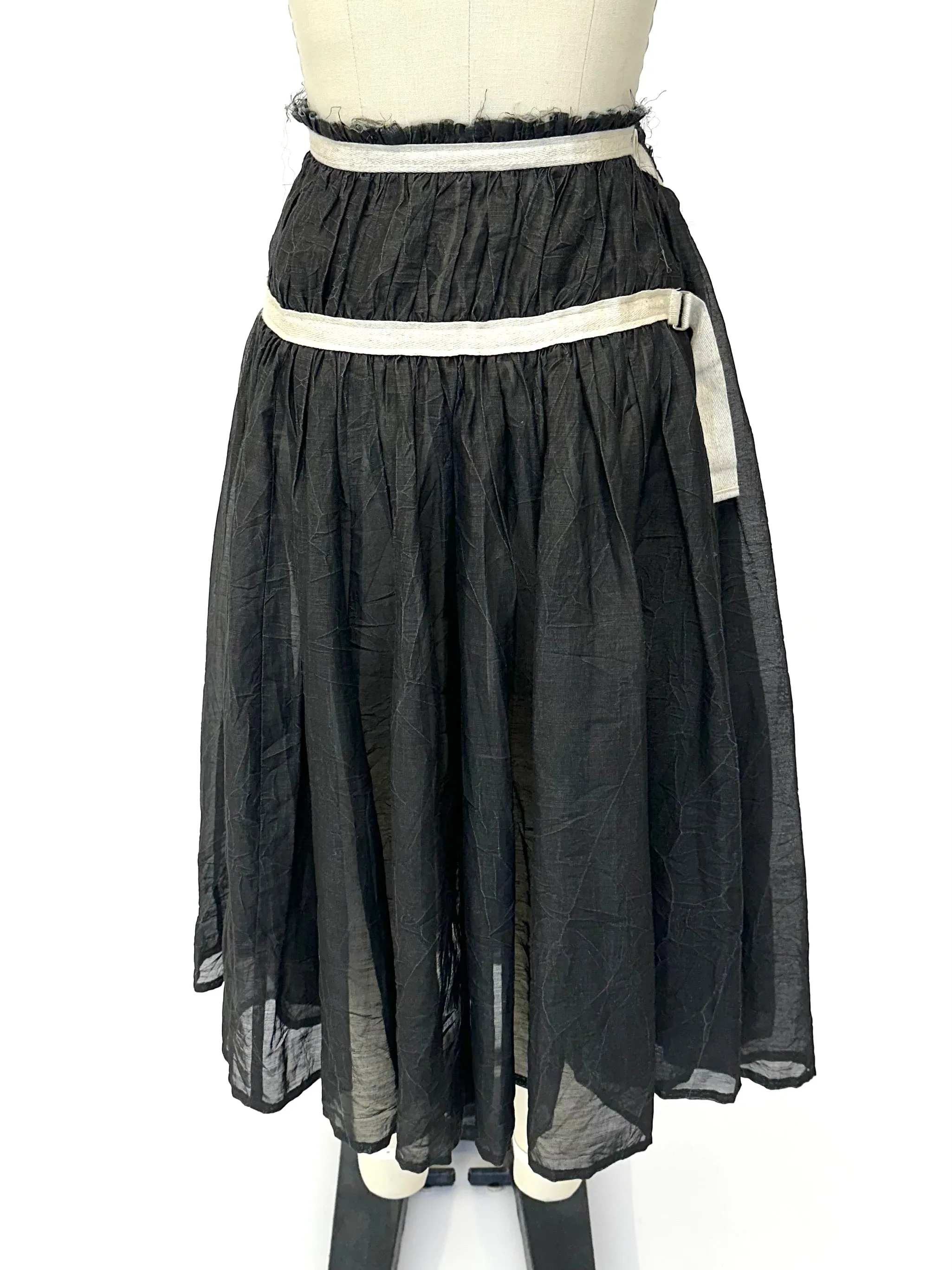 Y's Yohji Yamamoto Linen Organza Skirt