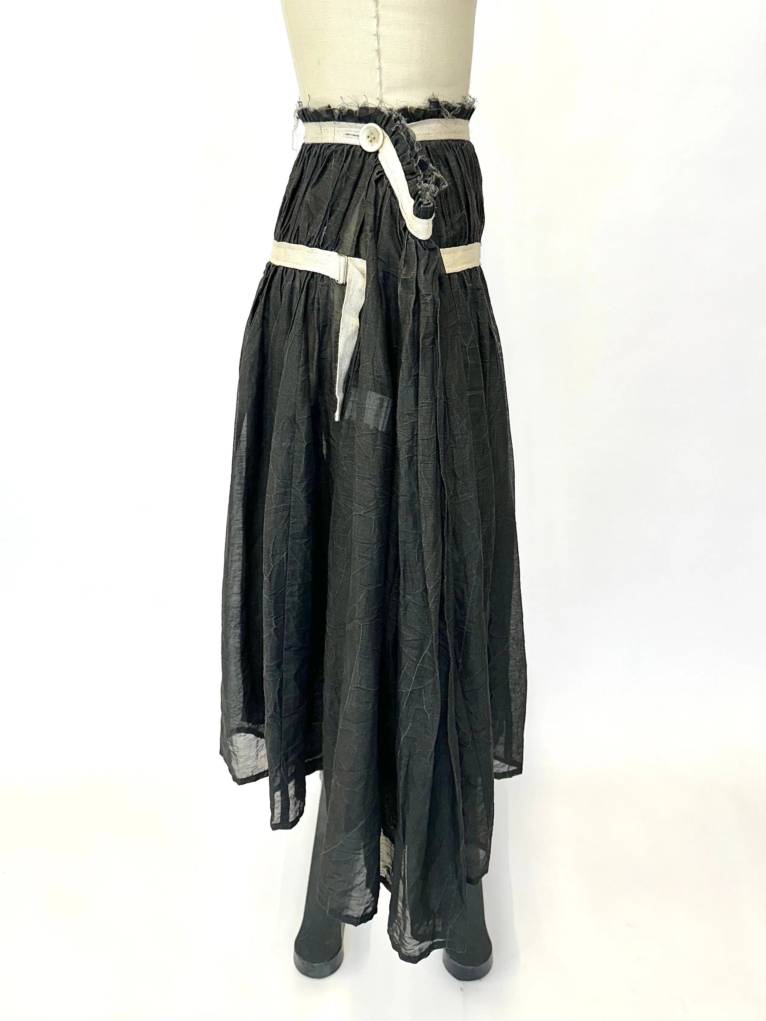 Y's Yohji Yamamoto Linen Organza Skirt