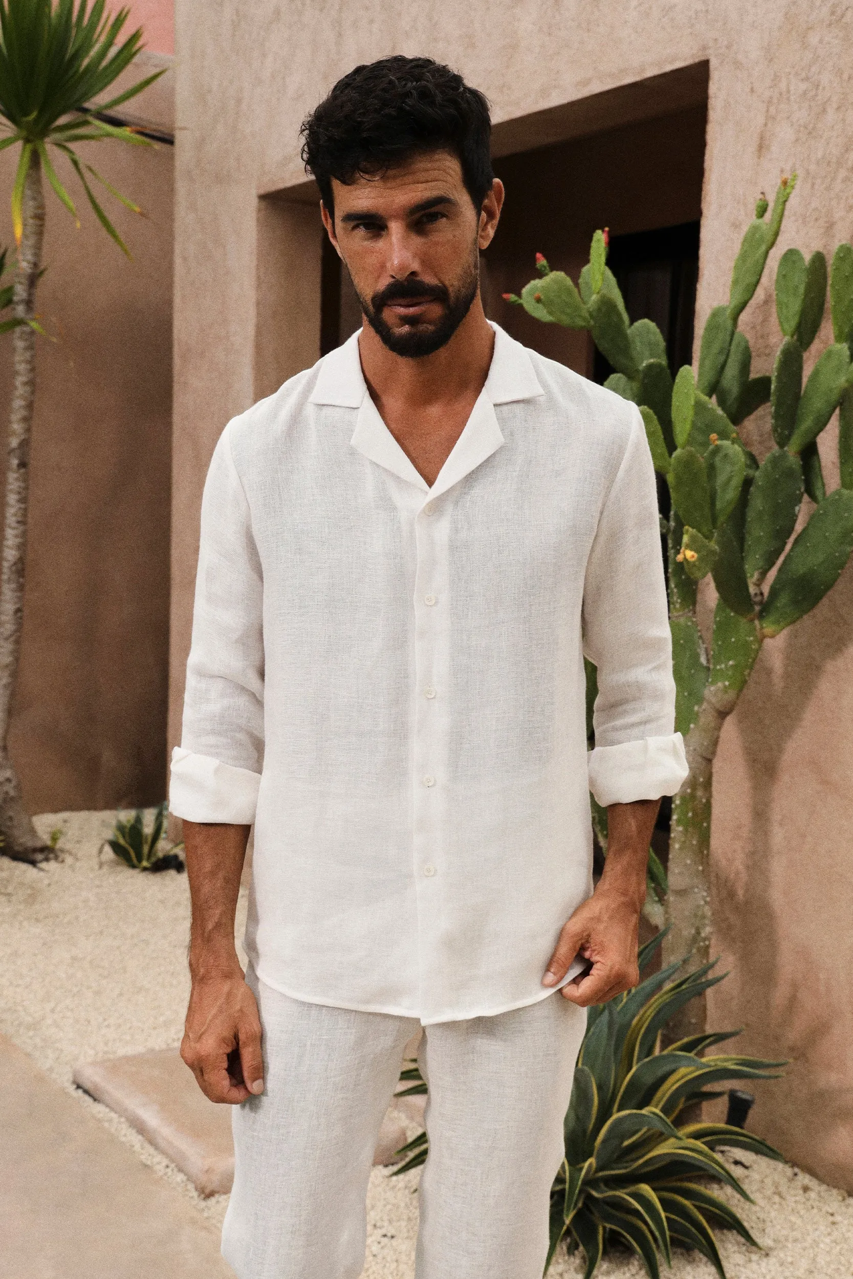 Zanzibar Shirt - Man & Zanzibar Pants - Man (Ivory)