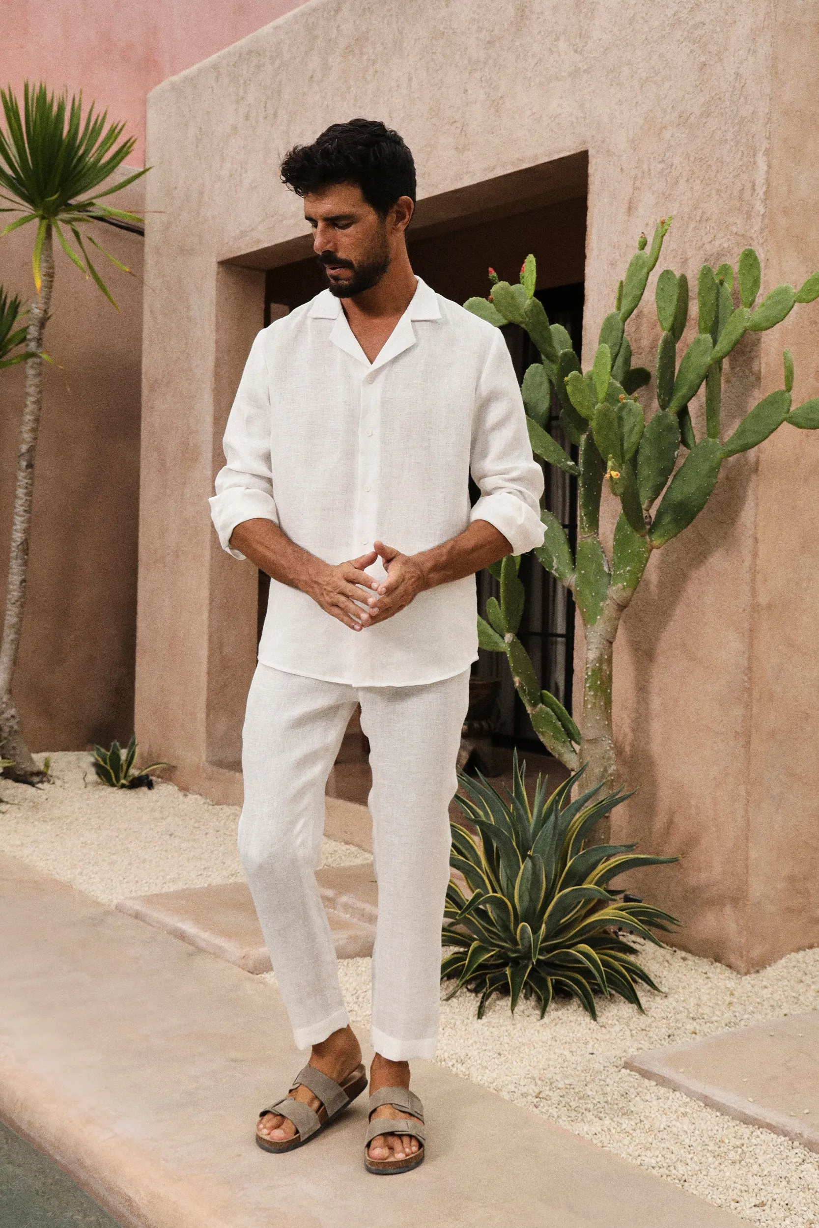 Zanzibar Shirt - Man & Zanzibar Pants - Man (Ivory)