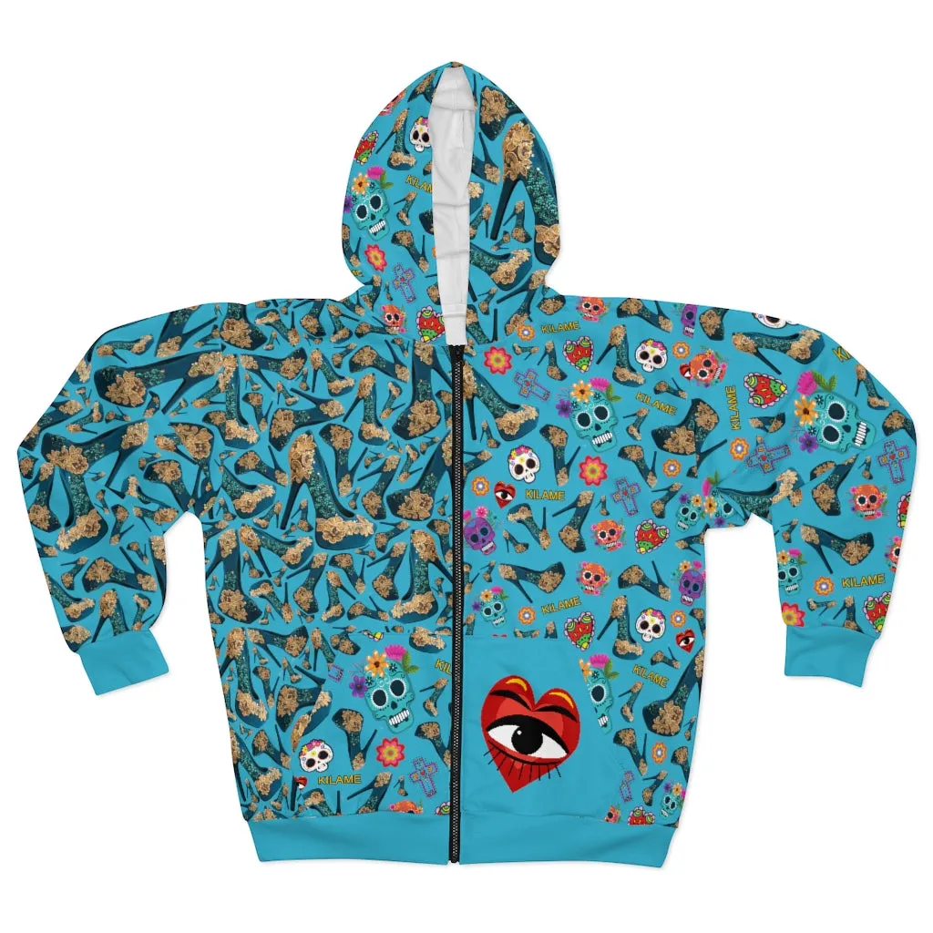 Zip Hoodie 'Viva la vida'